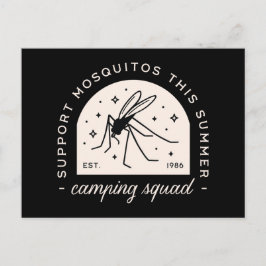 Camping mosquito funny camp squad sarcastic quotes vykort