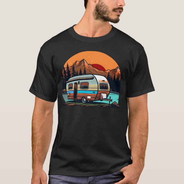 Camping Mountain family T Shirt (Framsida)