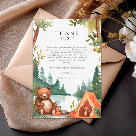 Camping Mountain Rustic Baby Shower Tack Kort
