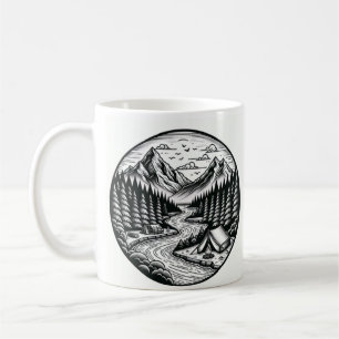 Camping Mugg, Enamel Mugg for Campers, Mountain Mu