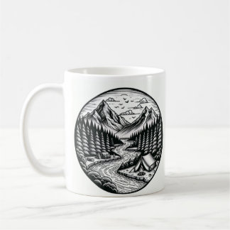 Camping Mugg, Enamel Mugg for Campers, Mountain Mu