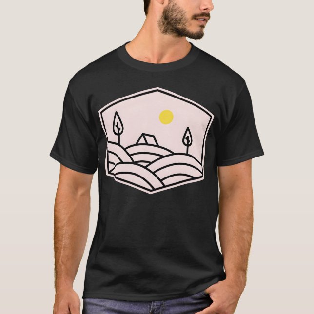 Camping Nature Wild retro T Shirt (Framsida)