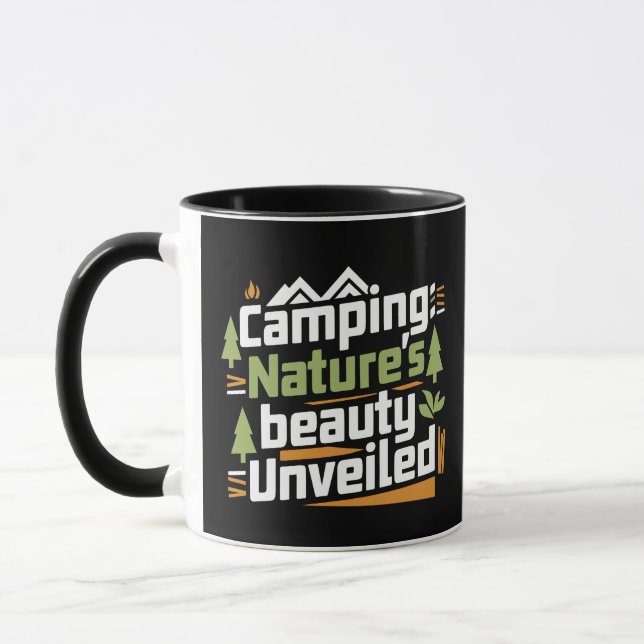 Camping Nature's Beauty Unveiled, svart mugg (Vänster)