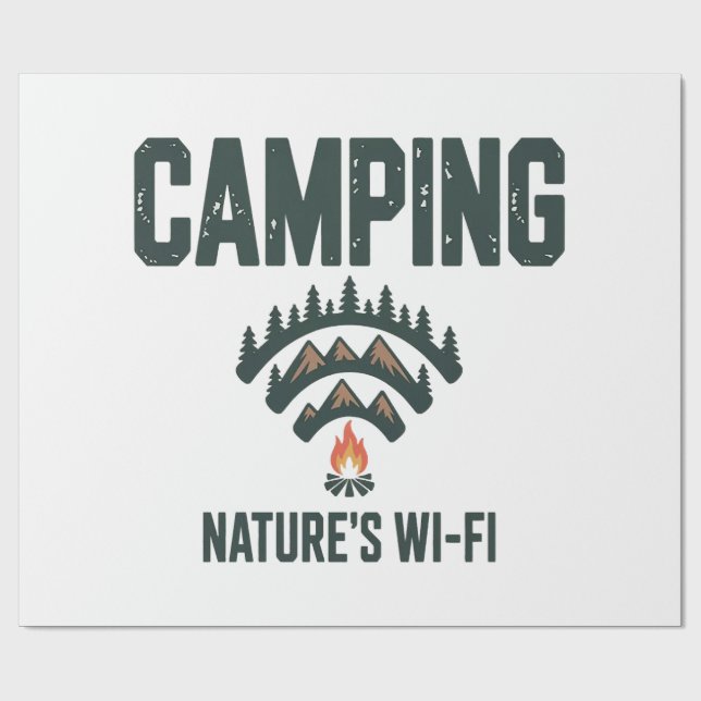Camping Natures Wifi Presentpapper (Platt)