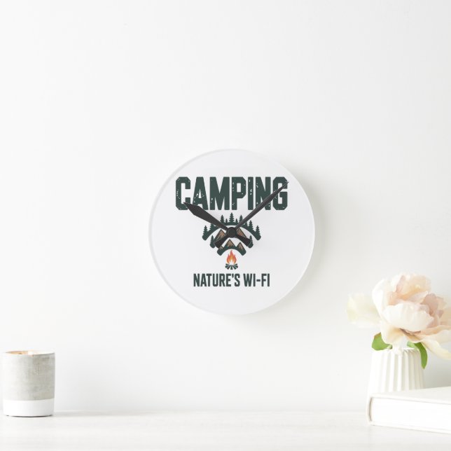 Camping Natures Wifi Rund Klocka (Hem)