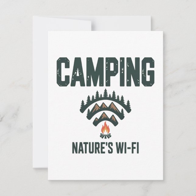 Camping Natures Wifi Tack Kort (Framsida)