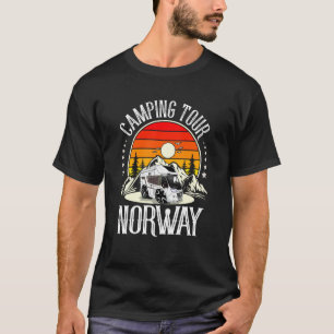 Camping Norge Campingtur I Husvagn Camping T Shirt