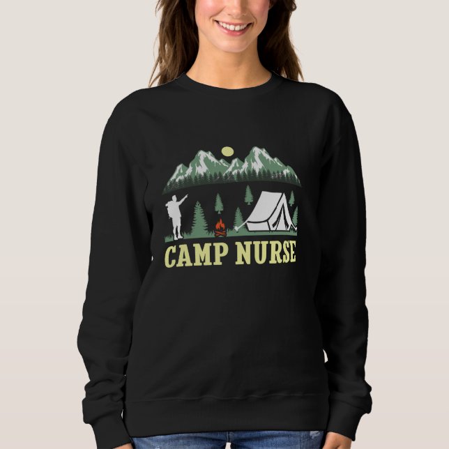 Camping Nursing Camp Nurse Sommar lustig design fö T Shirt (Framsida)