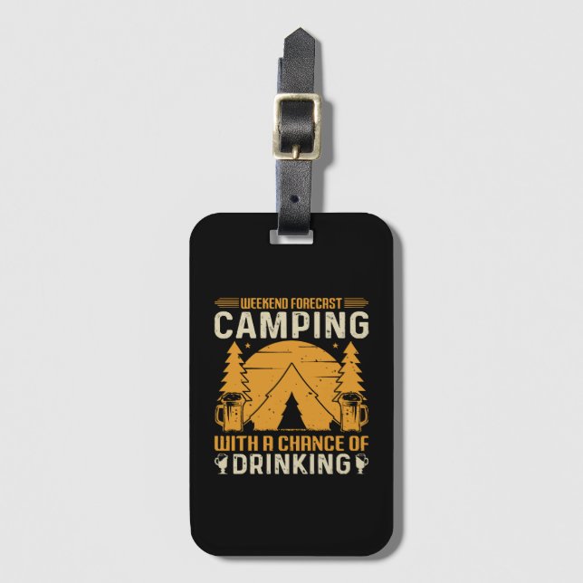 Camping och dricka bagagebricka (Framsida vertikal)