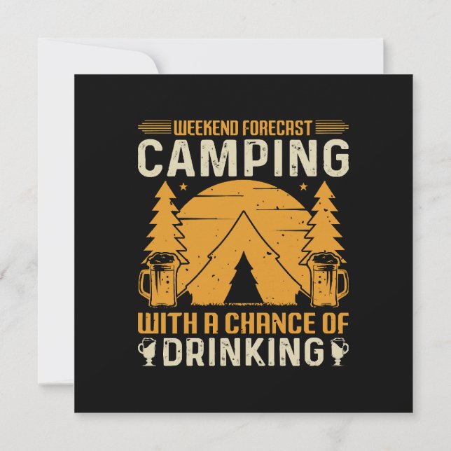 Camping och dricka inbjudningar (Baksida)