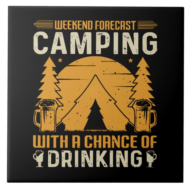 Camping och dricka kakelplatta (Framsidan)