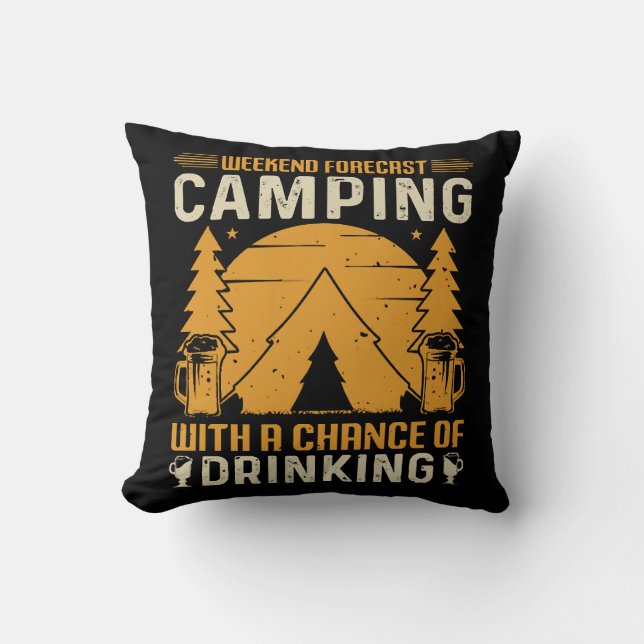 Camping och dricka kudde (Framsida)