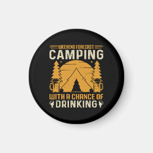 Camping och dricka magnet