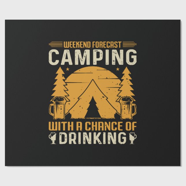 Camping och dricka presentpapper (Platt)