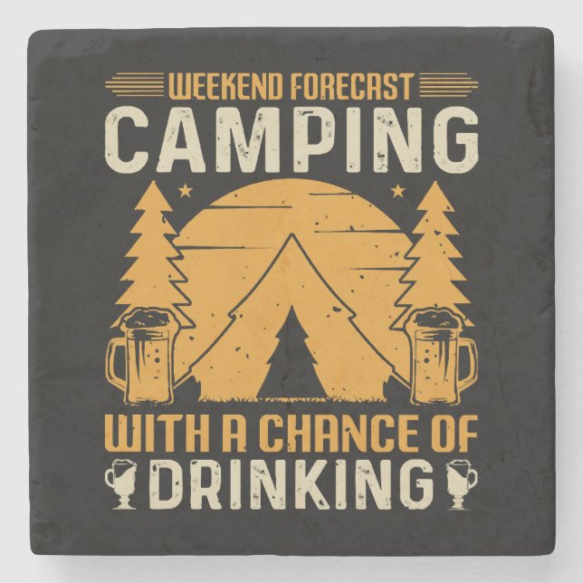 Camping och dricka stenunderlägg (Framsidan)