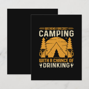 Camping och dricka tilläggskort