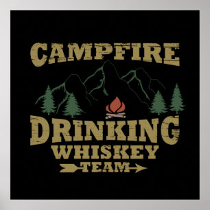 Camping och drickande poster