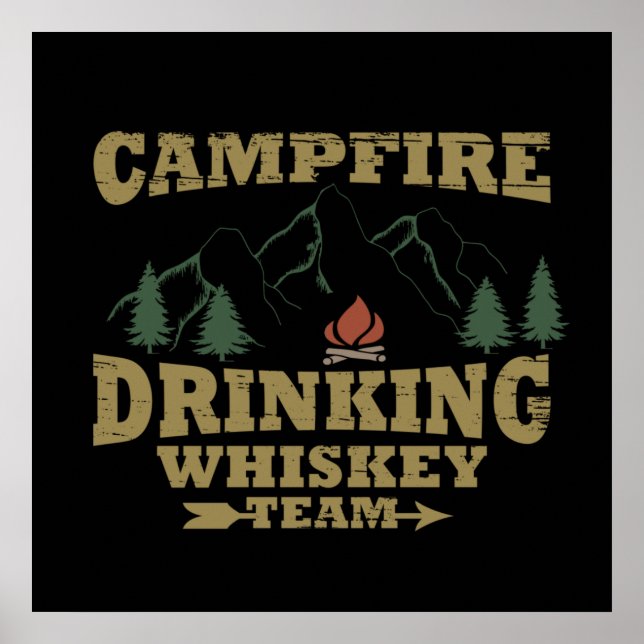 Camping och drickande poster (Framsidan)
