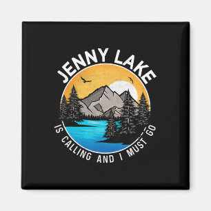 Camping of Fishing Boating - Lakeview Jenny Sjö Magnet
