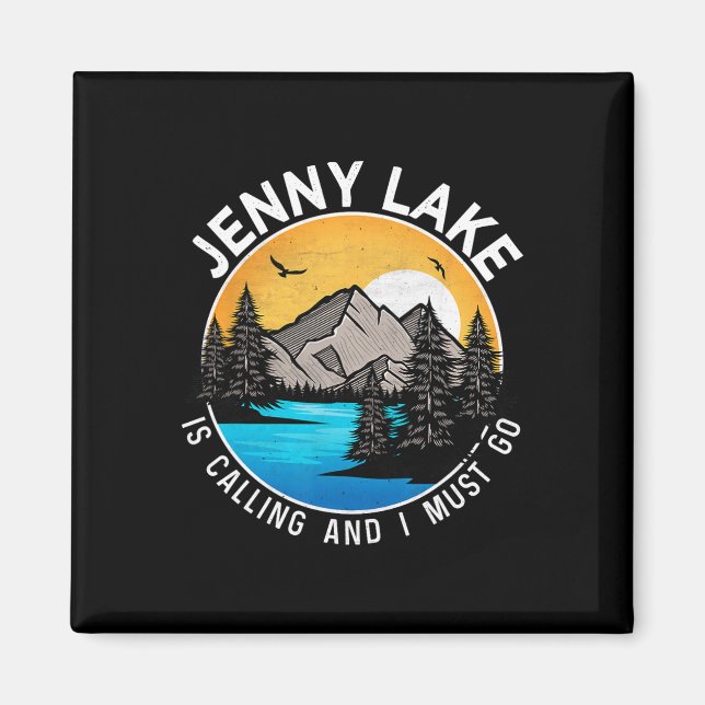 Camping of Fishing Boating - Lakeview Jenny Sjö Magnet (Framsidan)