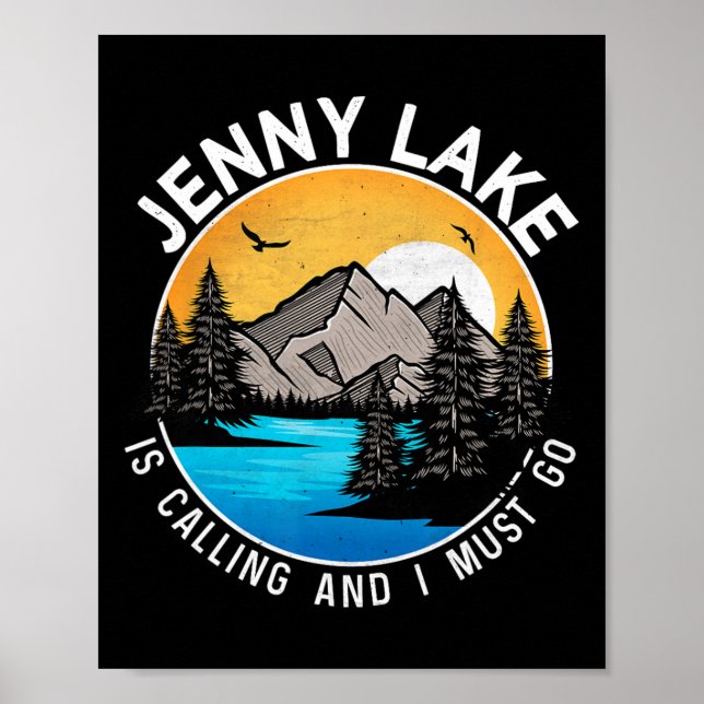 Camping of Fishing Boating - Lakeview Jenny Sjö Poster (Framsidan)