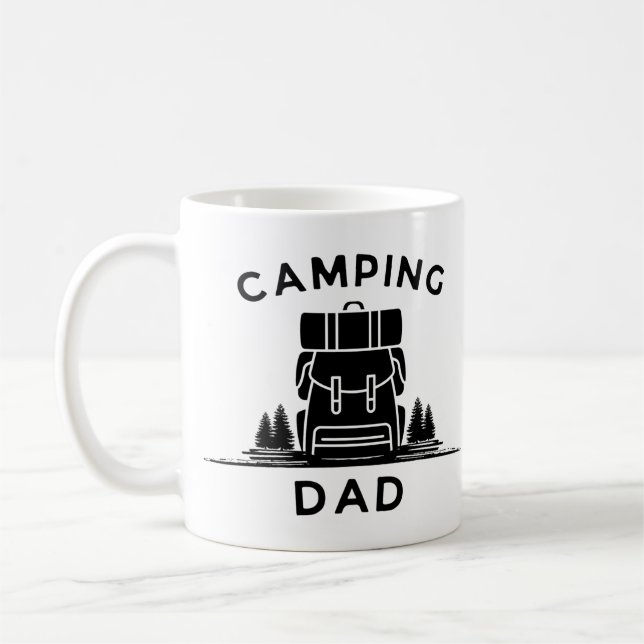 Camping Pappa - Äventyr i Underbara utomhus Kaffemugg (Vänster)