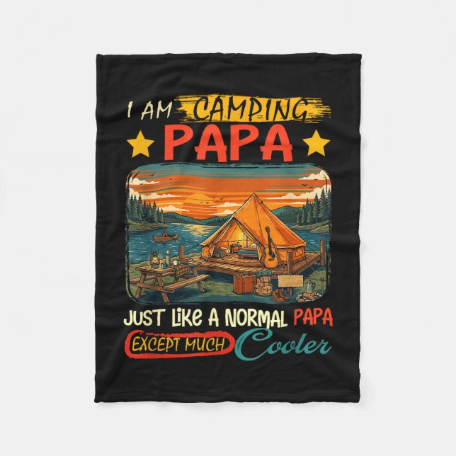 Camping pappa definition mycket coolare fars dag fleecefilt (Framsidan)