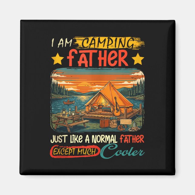 Camping pappa definition mycket coolare fars dag magnet (Framsidan)