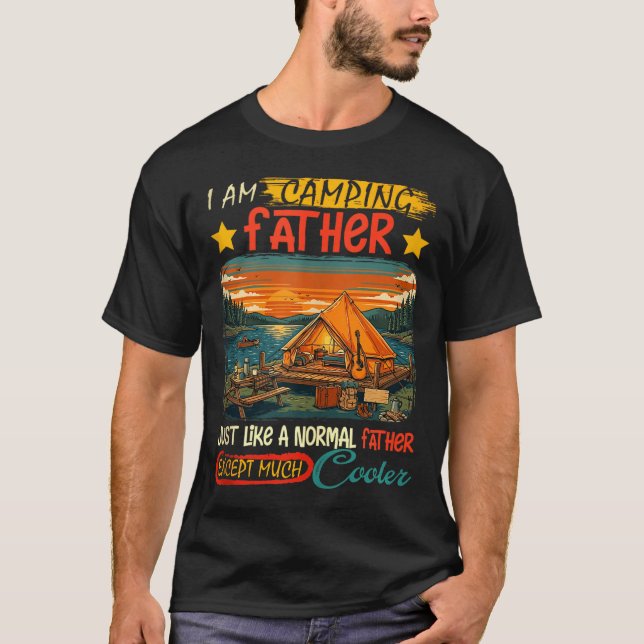 Camping pappa definition mycket coolare fars dag t shirt (Framsida)