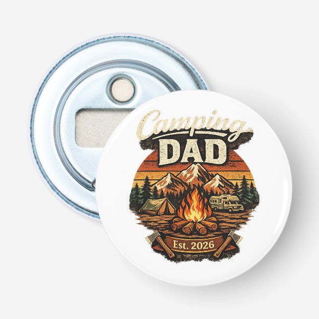 Camping Pappa Est. 2026 Personlig Flasköppnare  (Framsidan)