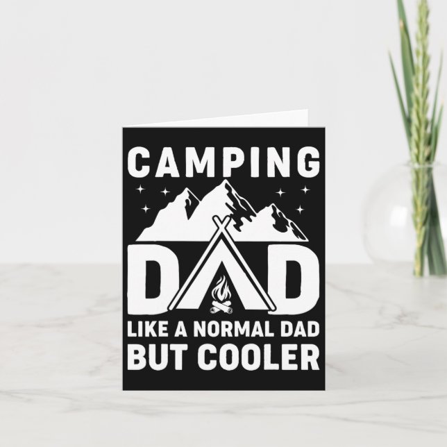 Camping Pappa Funny Camper Fars dag Äventyr Pappa Kort (Framsida)