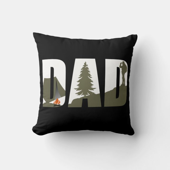 Camping Pappa Hiker present Kudde (Framsida)