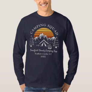 Camping Pappa Matchande Familj Semester Camping T Shirt