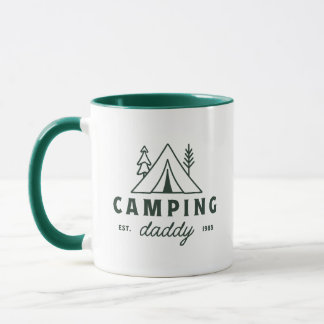 Camping pappa pappa skog campare rolig far mugg