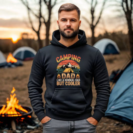 Camping Pappa som ett normalt Pappa men kylare Ret Hoodie
