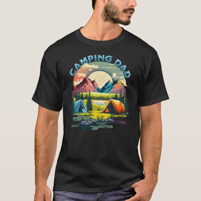 Camping Pappa T Shirt (Framsida)