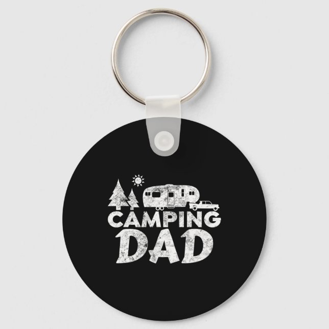 Camping Pappa Tröja 5th Wheel Camper Rv Semesterpr Nyckelring (Framsida)