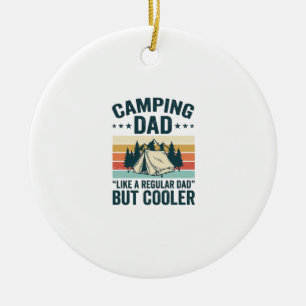 Camping Pappa Vintage Retro Utomhus Vektor Tröja D Julgransprydnad Keramik