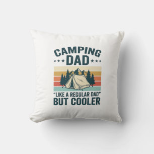 Camping Pappa Vintage Retro Utomhus Vektor Tröja D Kudde