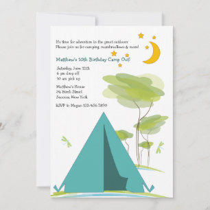 Camping Party-inbjudan Inbjudningar