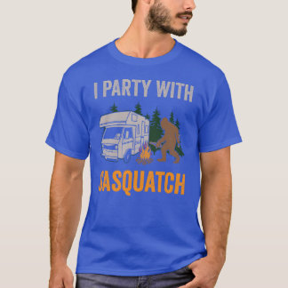 Camping Party With Sasquash Ourr RV Adventure girl T Shirt