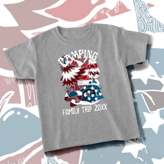Camping Patriotic Family Resa Year T-Shirt (Skapare uppladdad)