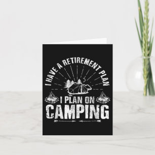 Camping Pension Gift Funny Quote Outdoor Retire Kort