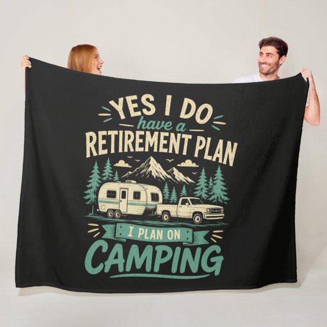 Camping pensionsplan fleecefilt (På plats)