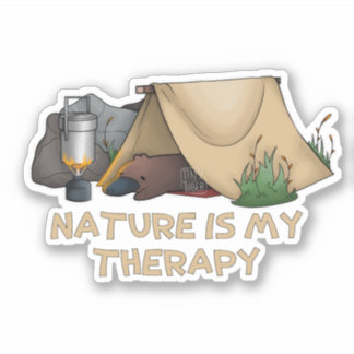 Camping Platypus Sticker Klistermärken