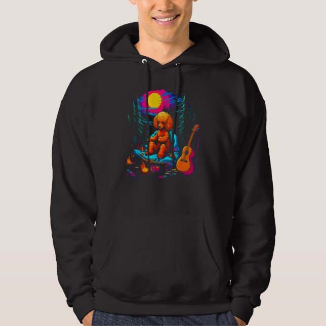 Camping Pop Poodle Dog Hoodie (Framsida)