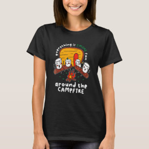 Camping Pun Smore-Roligten runt Campfire Marshmal T Shirt