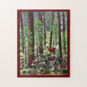 Camping Puzzle Red Pussel