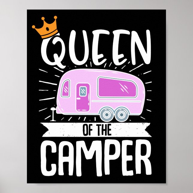 Camping Queen of the Camper (RV) för motorhem Poster (Framsidan)