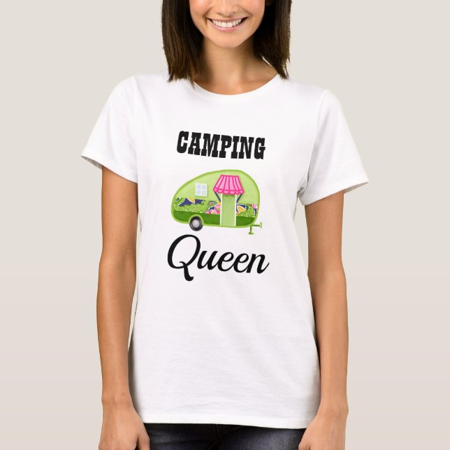Camping Queen T Shirt (Framsida)